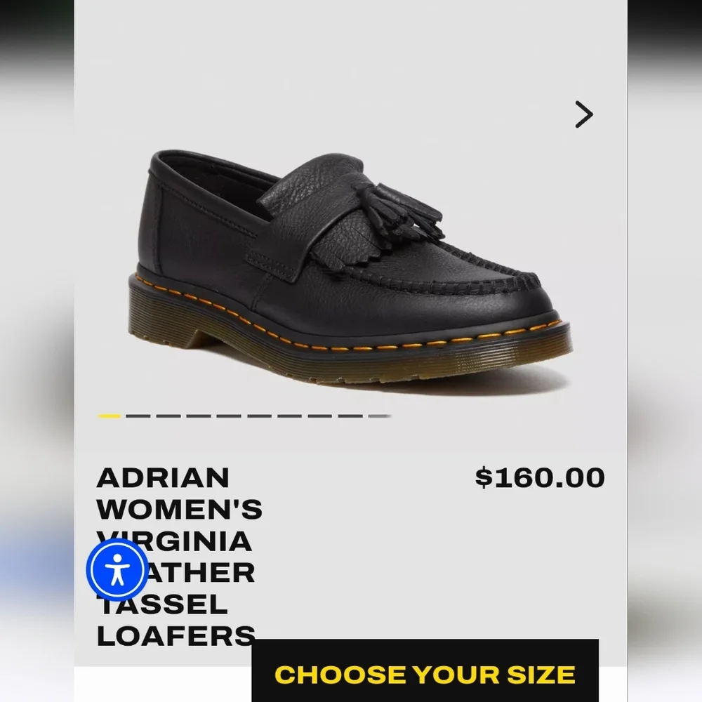 Dr. Martens Adrian Women's Black Leather Tassel Loafers